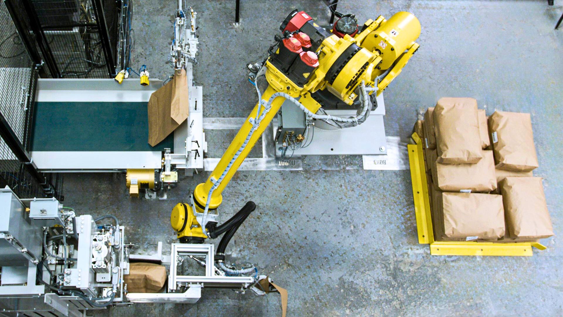Apply&Stack Robotic valve bag placer and palletizer Robotic valve bag placer and palletizer