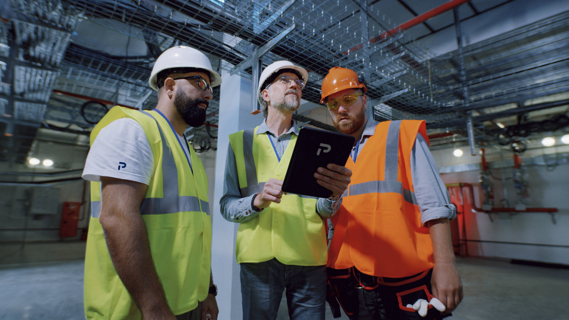 Premier Tech team members overseeing a construction project