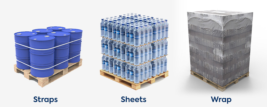 Straps_Sheets_and_wrap_palletizing_protection Straps, Sheets and wrap palletizing protection
