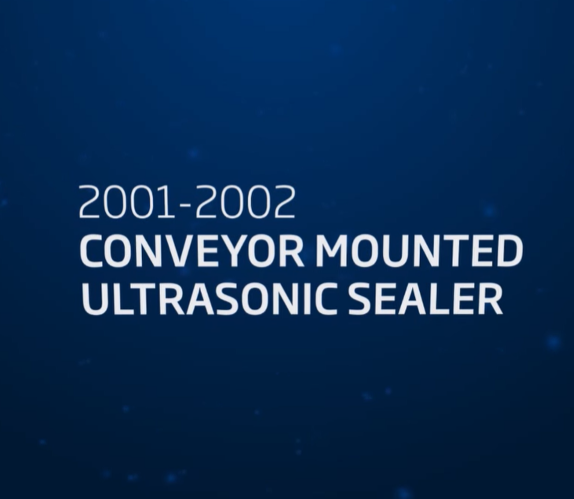 Thumbnail 2001-2022 conveyor mounted ultrasonic sealer 2001-2022 conveyor mounted ultrasonic sealer video