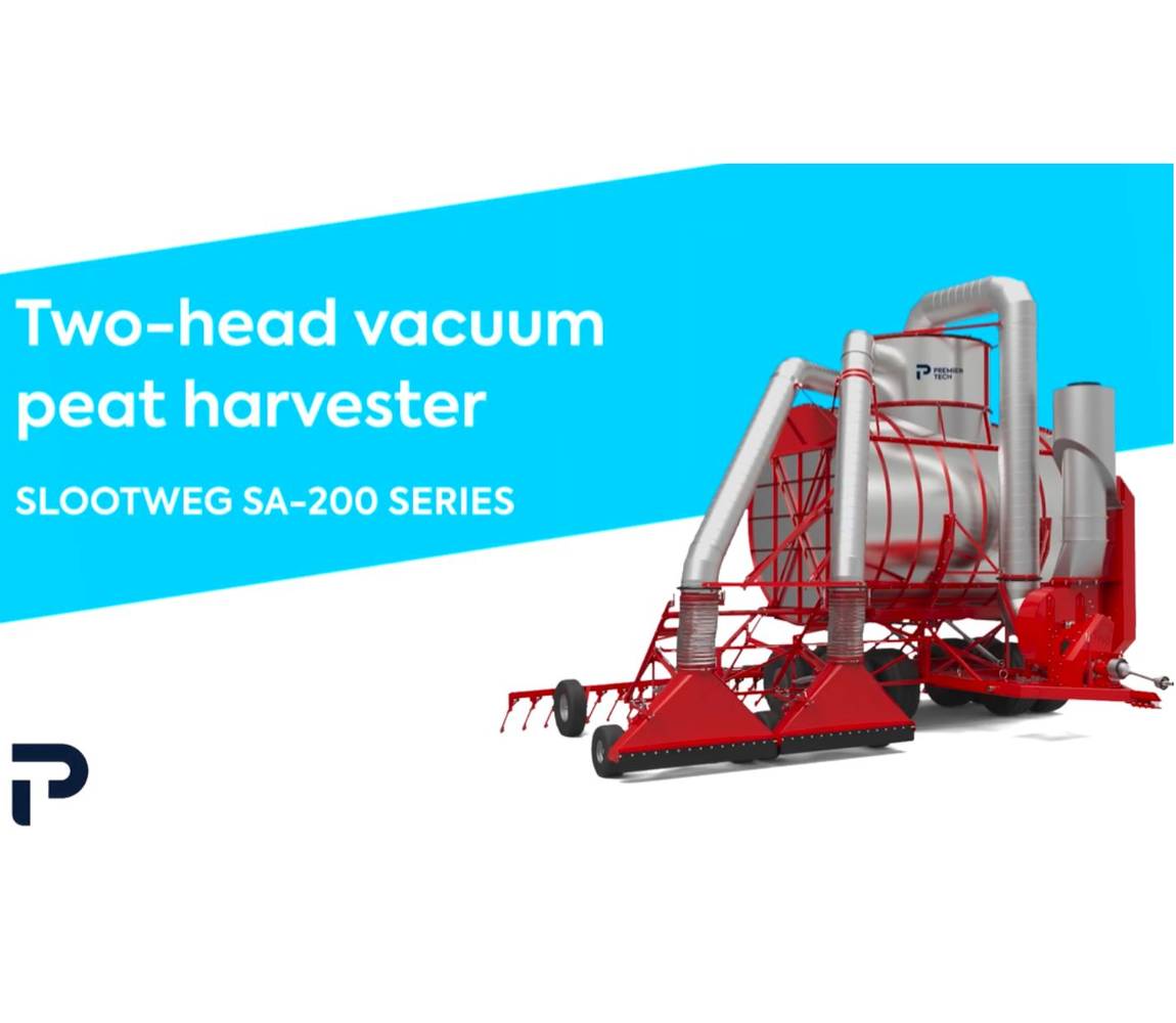 Two-head vacuum peat harvester - Thumbnail. Two-head vacuum peat harvester - Thumbnail